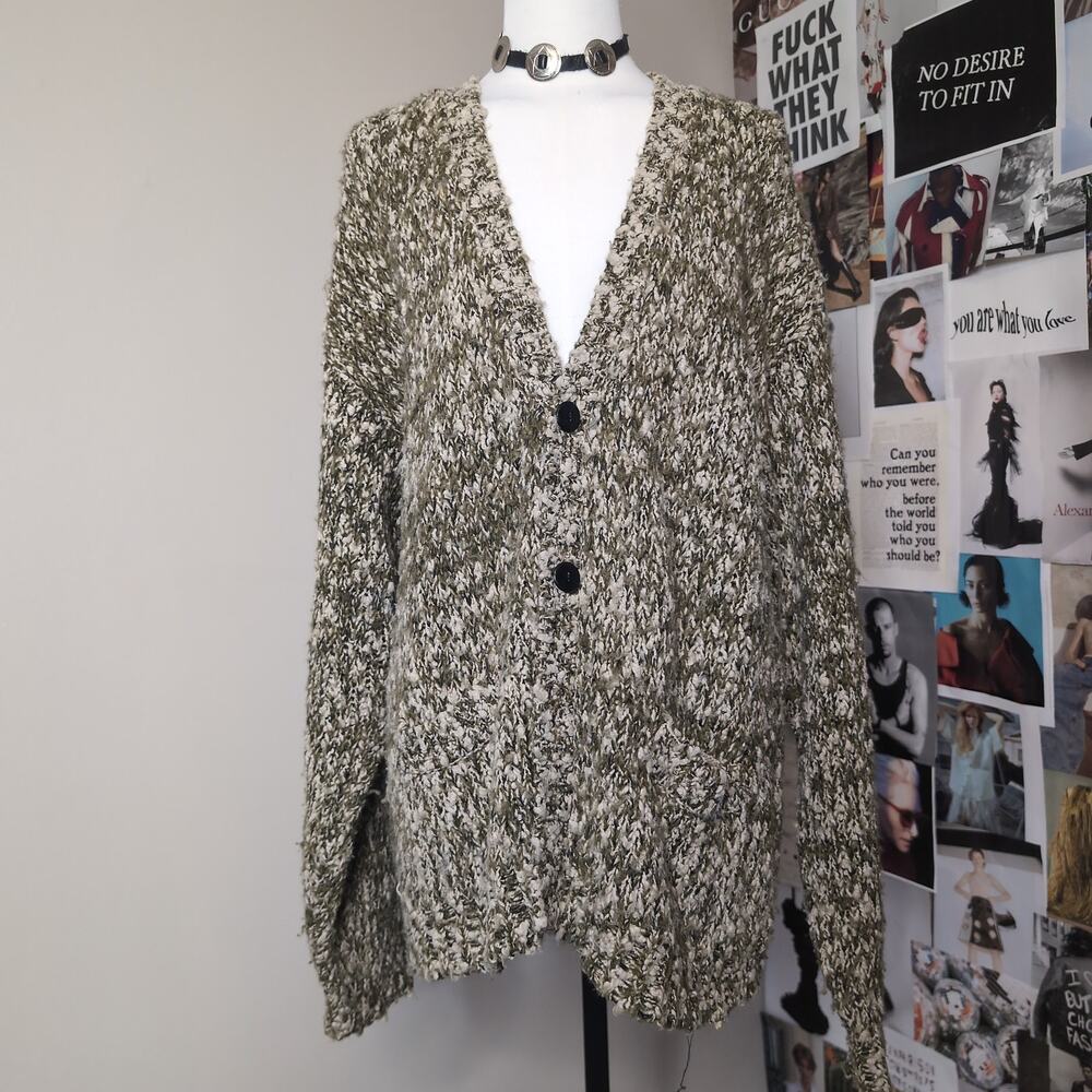 Chunky Knit Button Vintage Cardigan Sweater